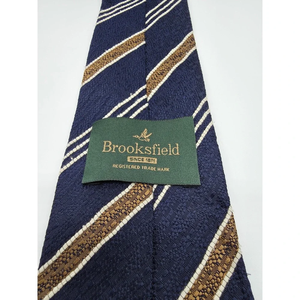 Brooksfield Men's Multicolor Stripped Tie Made in Italy 58